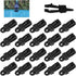 20 Pcs Clips of Mounting Tarp Black, Car Pool, Auvent Bateau, Clamp a Tarp of Tente Mounting Attache Tarp for Auvent Instantane