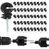 50 Pcs Annular Insulators for Electric Fencing Wood, Self-Attack Screw Insulators Accessories of Electric Fencing for Poles in and 1 Mandrel of