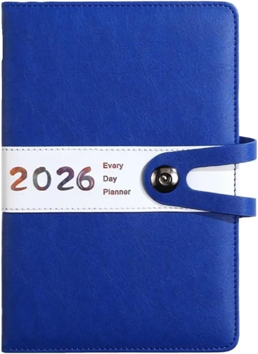 Agenda 2026 Adults - Planner - Journal - Organizer - Business - Texture - PU Material - A5 Format - Blue