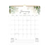 Calendar 2026 - Hangable 12 Months - Calendar - With wire-o-binding - Yearly calendar - Monthly planner - Wall calendar - 37 x 30cm - Green branches and leaves