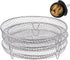 Multi-layer air fryer rack (3 round layers) - Air fryer baking pan - Air fryer grid - 304 stainless steel - Safe to use in air fryers, steam ovens, regular ovens and dishwashers