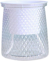 Flower pots - Plastic flower pots - sustainable garden supplies - hydroponic flower pots - visible water level - With absorbent cotton rope - Ø 10 x H 12 cm - Transparent
