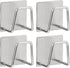 Storage Rack - Sponge Rack - Self-Adhesive - Waterproof - Stainless Steel Sponge Rack for the Sink - Sink Organizer - Dishcloth Holder - Suitable for Smooth Tiles, Painted Walls and Mirrors - Pack of 4 - Silver