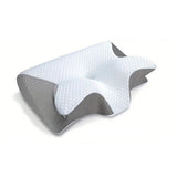 Viscoelastic Neck Pillow, Ergonomic Contour 2-in-1 Neck Pain Orthopedic Pillow, Contour Support Pillow, 1 Unit Light Gray none no No, Light gray