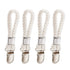 4pcs Braided Cotton Loop Metal Towel Clip Household Organization Accessories for Home Bedroom Dorm Organize Rack