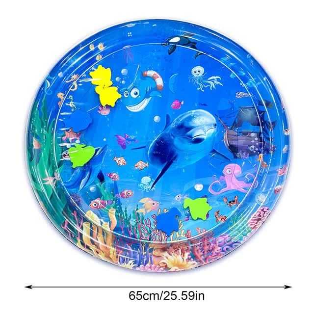 Sensory Water Mat for Cat and Dog, Play Mat, Thick Sensory Water Play Mat, Cat Toys for Bored Indoor Cats, Interactive Toys for Cats, C-Type 65 cm