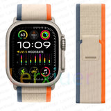 Trail strap for Apple Watch Ultra 2 band 49mm 44mm 45mm 40mm 41mm 38mm 42mm 45 44mm bracelet iWatch series 8 9 7 6 5 3 see Orange Beige Orange Beige 42 44 45 49mm