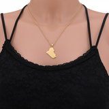Stainless Steel Necklace for Women, Map of the Republic of Iraq
