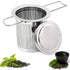 Tea filter, stainless steel tea strainer, tea strainer, tea infuser Tea strainer with lock, tea filter with fine holes, foldable handle design Suitable for
