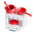 Toys Children Pretend Cooking Stove Mini House Gas Stove Mini Stove Model Miniature Stove Play Kitchen Cooking Toy（5.8X4.2X3.6CM，White Red）
