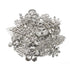 50g/lot Mixed Metal Flower Petals Filigree Wraps Clutches White
