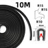 10 m edge protection edge profile black pipe tape clamping profile rubber