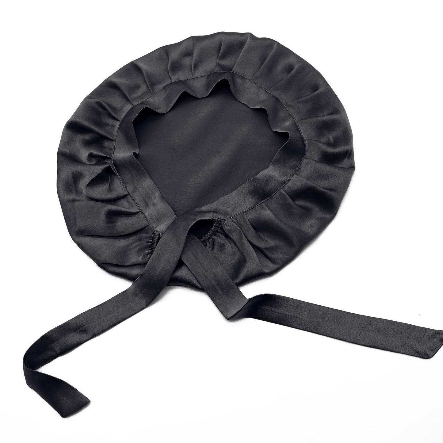Sleeping Cap in Real Silk - Protects Hair While You Sleep black