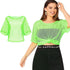 80s Neon Party Clothes Costume Accessories Set, 1980s Retro Theme Party Decoration Outfit for Women Girls B 1PCS