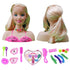 Makeup Pretend Play Set for Kids 17 Pcs Hairdresser Styling Head Doll Makeup Toy Educational Toy Gift for Kids Girls