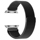 Milanese Compatible with Apple Watch Bracelet 44mm 40mm 45mm 49mm 41mm 38mm 42mm 44mm Bracelet iwatch Series 9 3 6 5 SE 7 8 Ultra 2 black black black 42mm 44mm 45mm 49mm