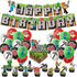 Minecraft Theme Happy Birthday Set Decoration Accessories Banner Pull Flag Cake Decorations Kit null none