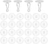 20-pack transparent self-adhesive ceiling hooks, no drilling required, ceiling hooks