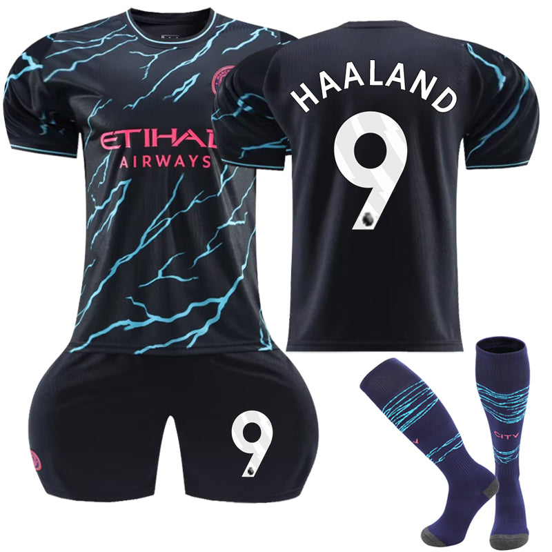 Manchester City Away Football Shirt for Kids No. 9 Haaland 23-24 NO.9 18