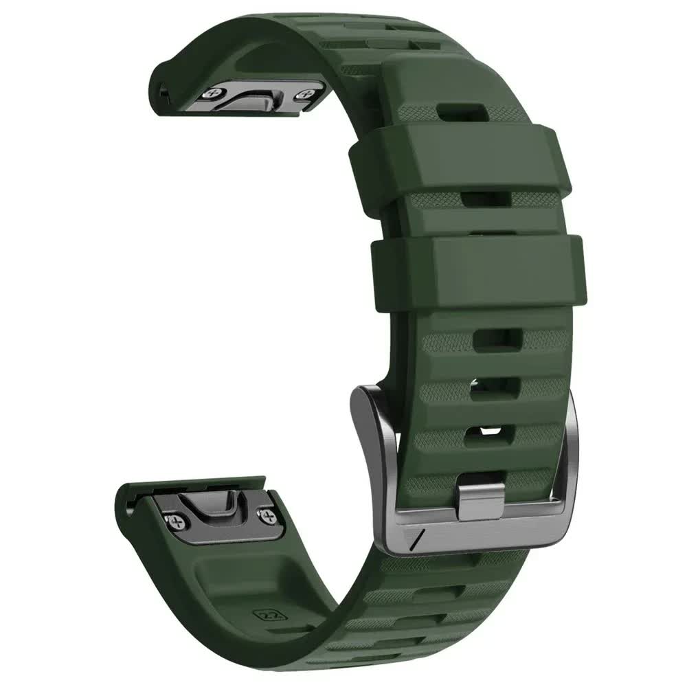 22mm 26mm Silicone Strap for Garmin Fenix ​​​​7X 7 Pro Solar/6X 6 Sapphire 5 5X Plus 3 3HR/Epix QuickFit WatchBand 1:1 Official Band style1 Army green style1 Army green QuickFit 22mm