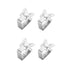 INF Butterfly-Shaped Cloth Clips / Cloth Holders, 4-pack Silver