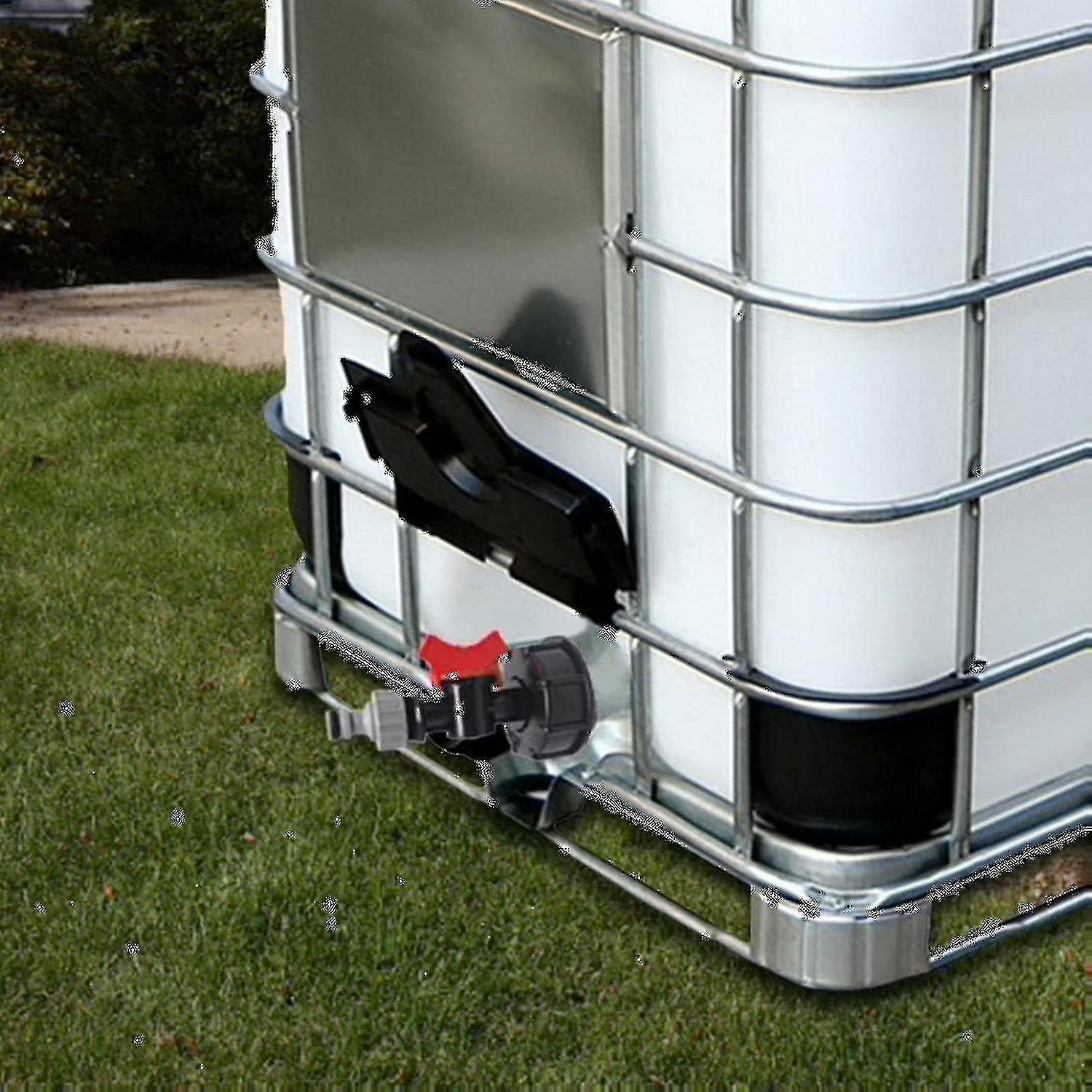 Brand new 1000 liter IBC water tank with S60x6 adapter valve and 3/4-Yvan (tap only)