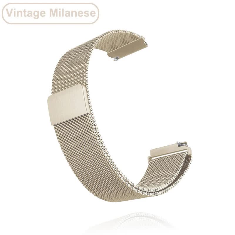 18mm 20mm 22mm Metal Bracelet for Garmin Vivoactive 3 4 4s Band Watch Venu 2 2s SQ Forerunner 645 Bracelet Silicone Loop Nylon Wrist Metal Vintage Metal Vintage 22MM