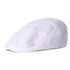 Cotton Cap for Men and Women - Soft Casual Beret, Solid Color Unisex - White, One Size
