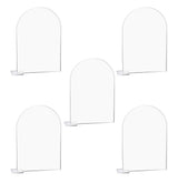5-pack Transparent Acrylic Sign Acrylic Wedding Table Number with Stand Blank Arched Guest Name Table Number Holder