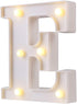 Luminous letters, very suitable for luminous weddings and birthday parties home decoration lamps (white, E) Capital letter E