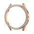 Compatible with Samsung Galaxy Watch 6 5 4 40mm Case PC Single Row Diamond-Coated Shiny Protection Rose Gold Galaxy Watch6 40mm