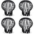 Downspout Cover, 4-pack, Plastic Basket, Leaf Catcher for Gutter, Rain Pipe Cover, Gutter Cover, Ø 13 cm, black
