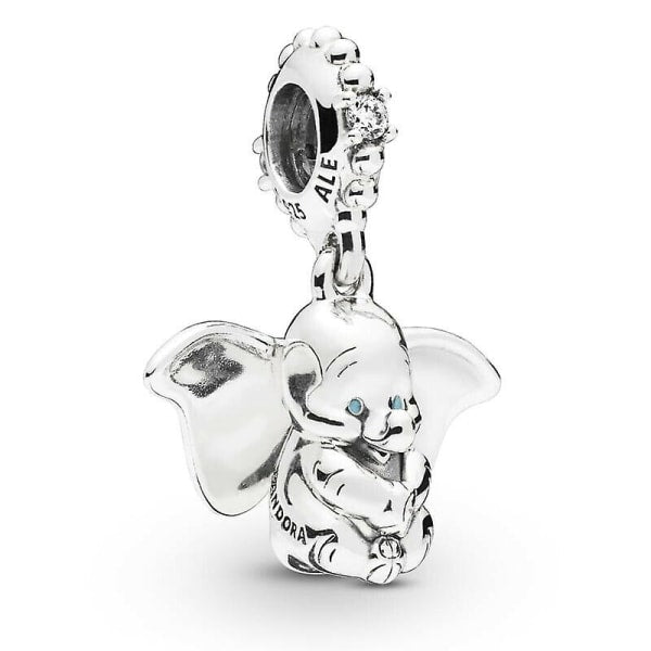Genuine S925 Men's Women's Sterling Silver Dumbo Pendant Charm
