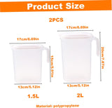 Cooling Water Jug, 1.5L and 2L plastic jug with filter lid, leak-proof for juice or iced tea
