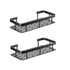 2pcs Bathroom Shelf No Drilling Wall Mount Corner Shelf Shower Storage Bracket Toilet Makeup Organization
