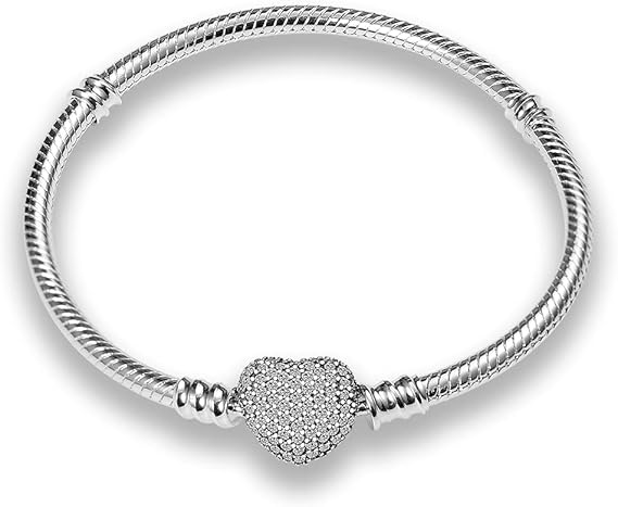 Charm bracelet for women with 925 silver heart clasp, jewelry for women, Christmas gift, birthday gift, Mother's Day