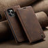 Compatible with iPhone 13 mobile case leather case flip case coffee Apple 13_max