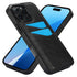 iPhone 16 Pro Case with Card Slot Leather Black