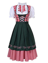 High Quality Traditional German Plaid Dress Oktoberfest Costumes for Adult Women Halloween Fancy Party Style XXL xxl