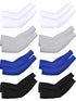 8-Pack Unisex UV Protective Arm Warmers for Cooling White Black Gray Blue, Ice Silk