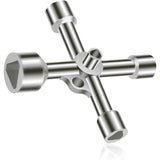 4-way triangle wrench 5 sizes Inner diameter 7mm/10mm/12mm/13mm/18mm Universal wrench for electrical cabinets, gas, water, electricity meters, cabinets