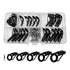 35pcs Fishing Rod Repair Kit Rings Wear-Resistant Ceramic Guide Rings Rod Eye Fishing Rod Guides Alconite Rings Set