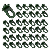 Greenhouse Clamps Set of 100 with extra strong grip and eyelets - The best trellis and plant holder for your greenhouse(Dark green)