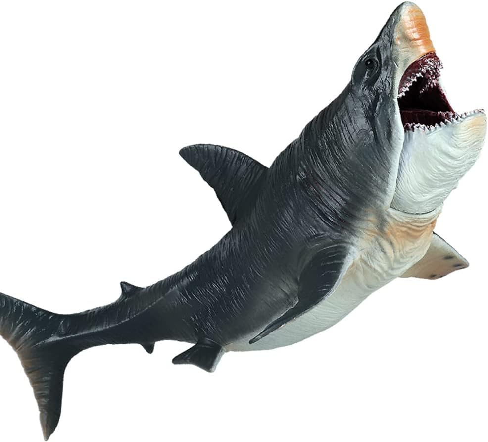 Large Megalodon Shark Toy, Plastic Sea Animal Figure, Realistic Sea Monster Toy Figure