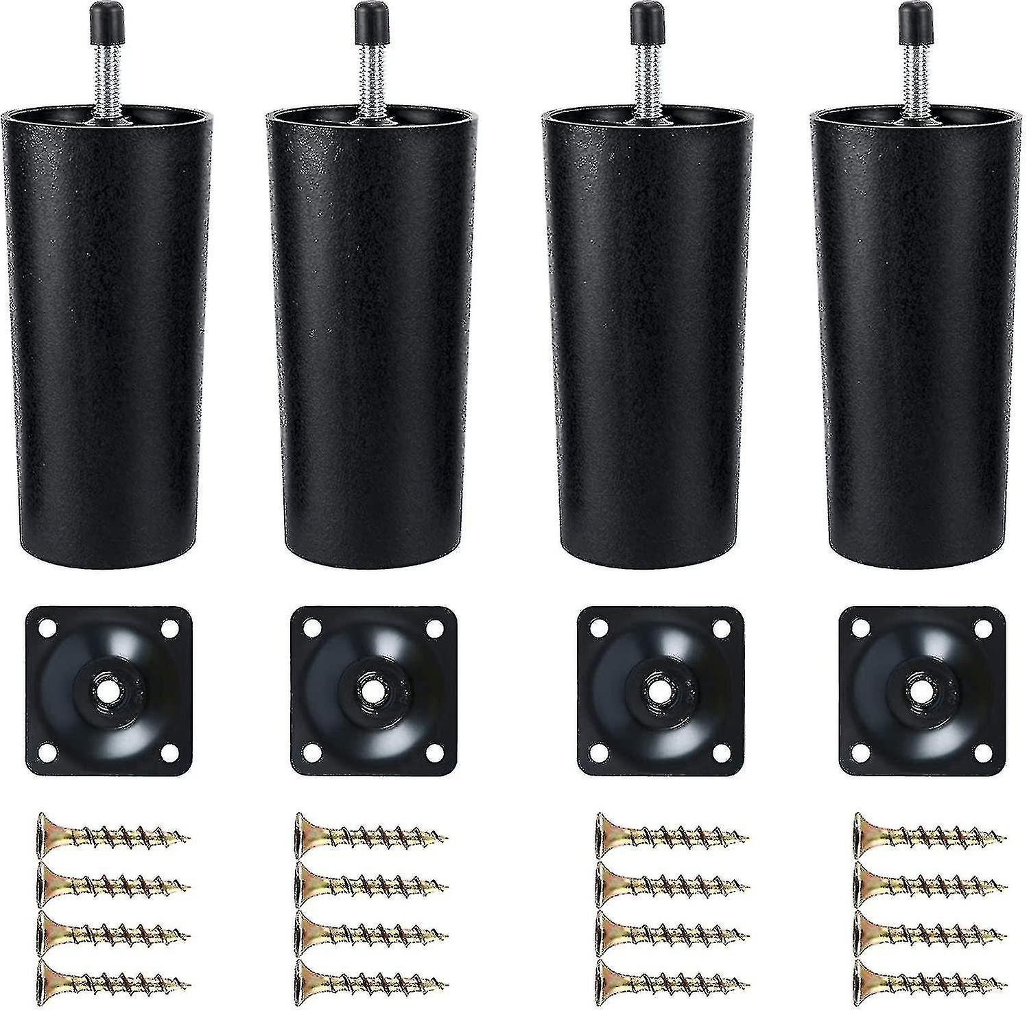 Plastic Sofa Legs, 4-Pack Replacement Sofa Legs Furniture Legs with Mounting Plates—yux