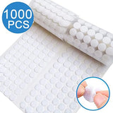 1000pcs Self-adhesive Velcro for Kids, Round, Early Education, Nylon, Self-adhesive, Die-cut, White, Silent, 10mm