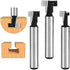 8mm T-slot Router Bit, T-Shaped Router Bits, 3pcs (7.93/9.52/12.7mm) Shank with Blade Woodworking Router Bits for Power Tools Carpentry Tools
