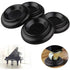 /NN/4 pcs Hardwood Piano Mats with Foam Pads, Piano Wheels, Solid Wheels for Piano, ABS Furniture Foot Protectors Black{sl}