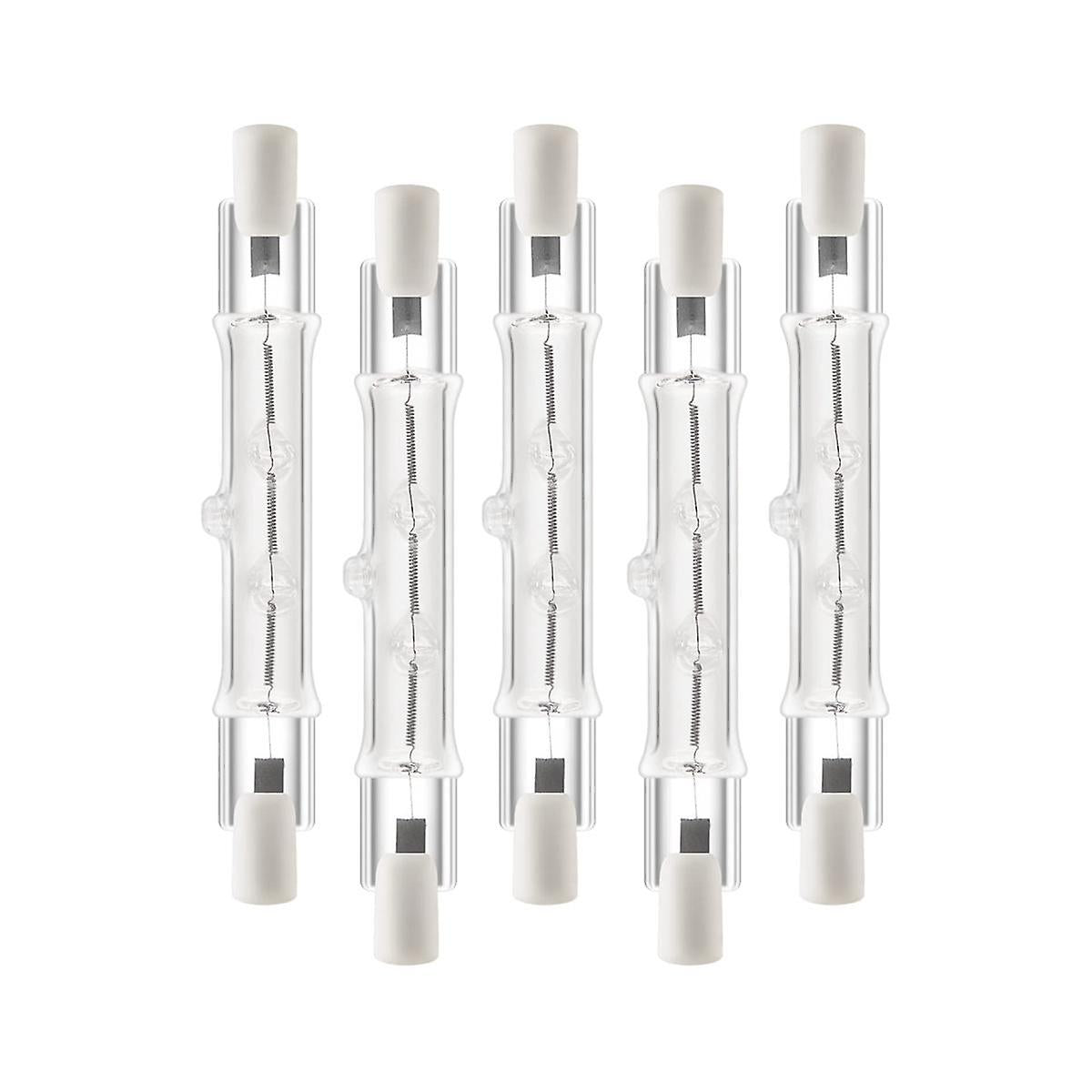 5-pack R7s 118mm 200W 230V, R7s Halogen Linear Light Source, Dimmable Halogen Lamp for Construction Works_MGF 200W