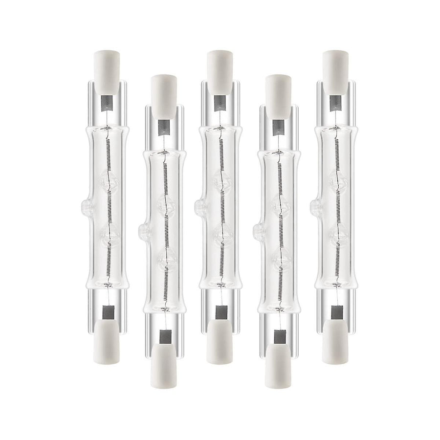 5-pack R7s 118mm 200W 230V, R7s Halogen Linear Light Source, Dimmable Halogen Lamp for Construction Works_MGF 200W
